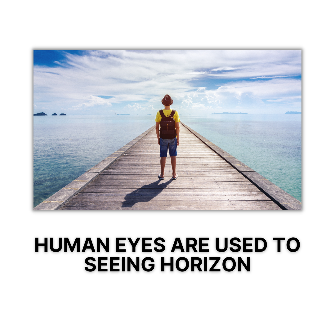 human eyes seeing horizon